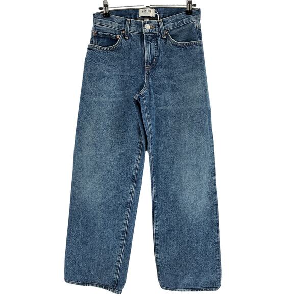 Agolde 'Fusion' Blue Cotton Denim Jean Size 23 - Picture 2 of 4